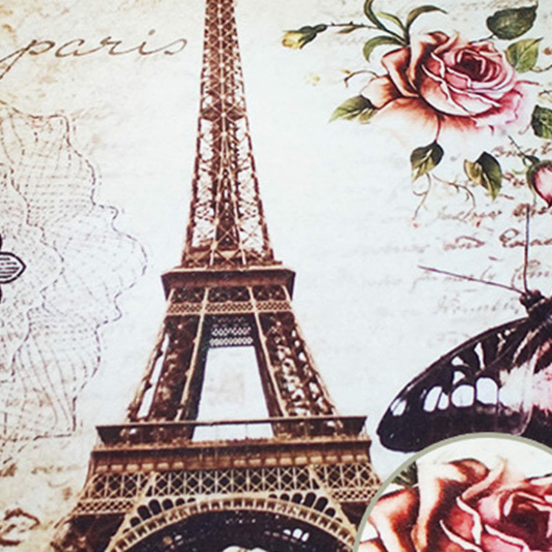 2Pcs/Set Paris Eiffel Tower Non-Slip Bathroom Toilet Pedestal Rug + Bath Mat HN