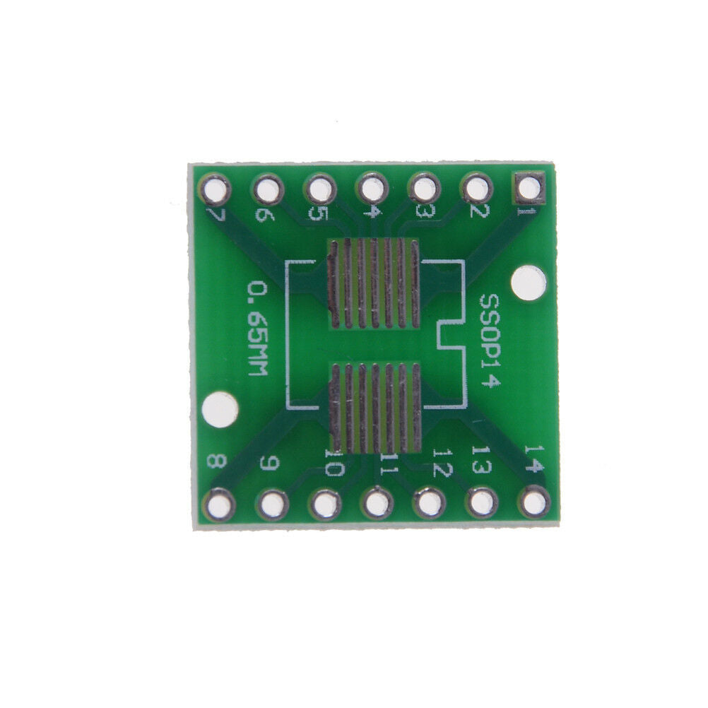 5Pcs SO/SOP/SOIC/SSOP/TSSOP/MSOP14 to DIP 14 Adapter PCB Board Converte.l8