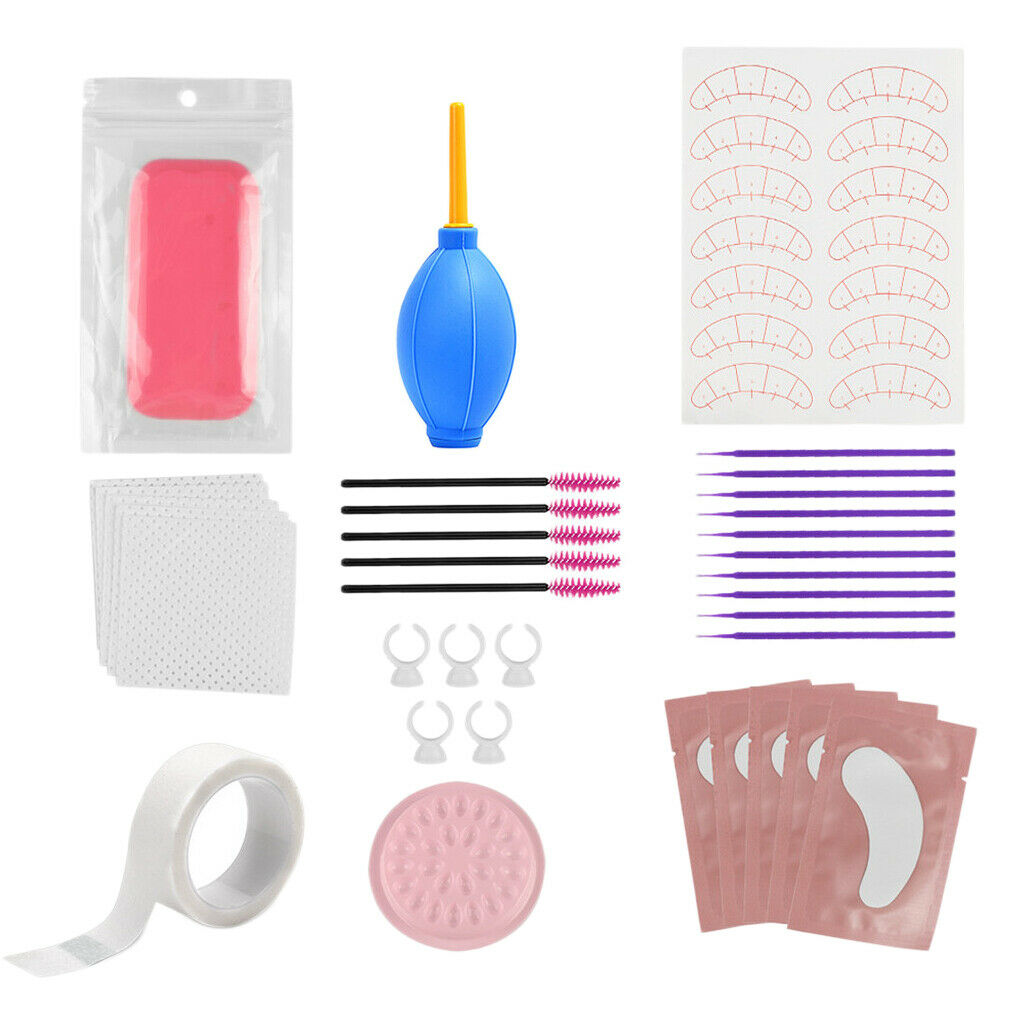 Individual Eyelash Extension Grafting Cleaning Pads Stand Gauze Eye Masks