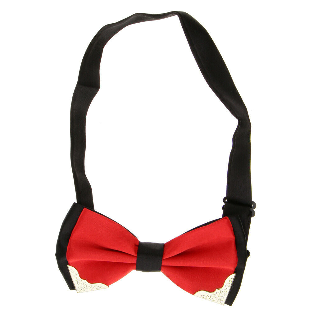 Multicolor Gentlemen's Tuxedo Bow Tie Bowtie Necktie for Men Red