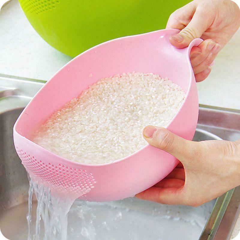 1pc Rice Washing Filter Strainer Basket Sieve Fruit Vegetable Bowl Drainer