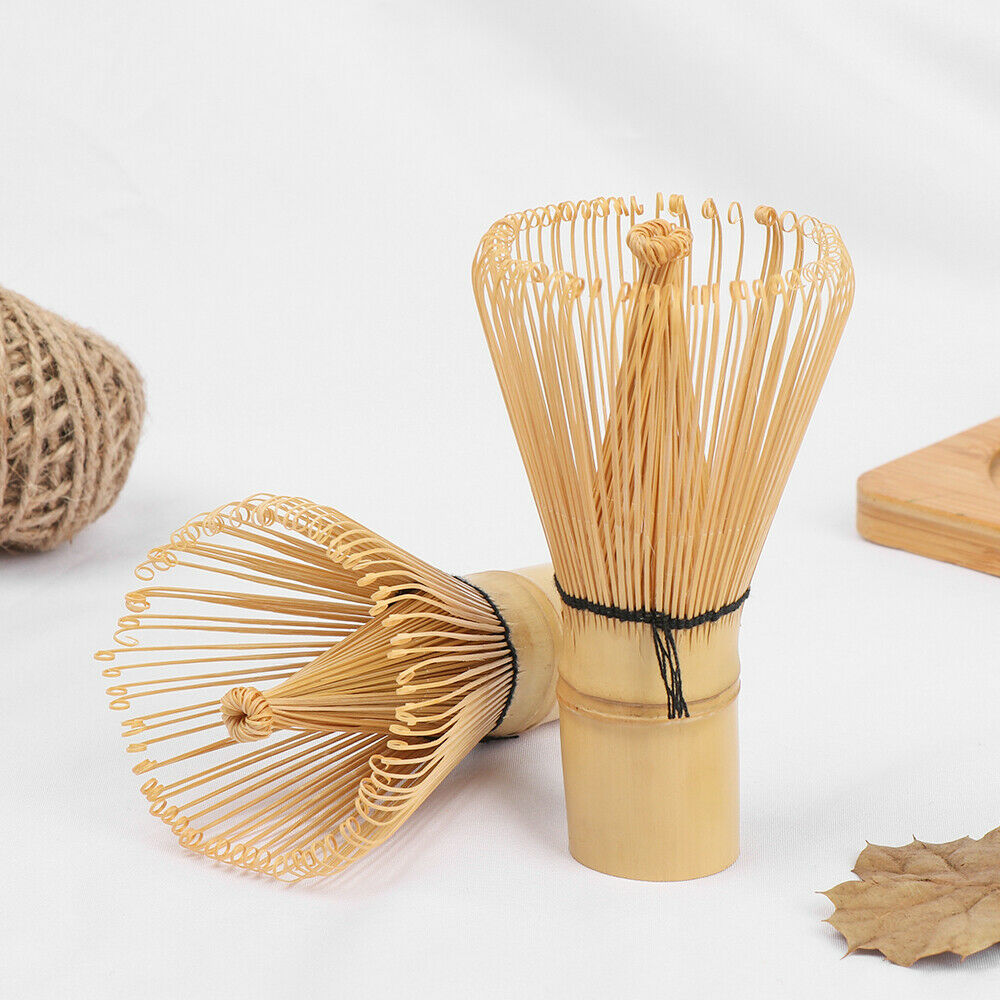 2PCS Home New Kitchen Grinder Matcha Green Tea Powder Whisk Bamboo Brush