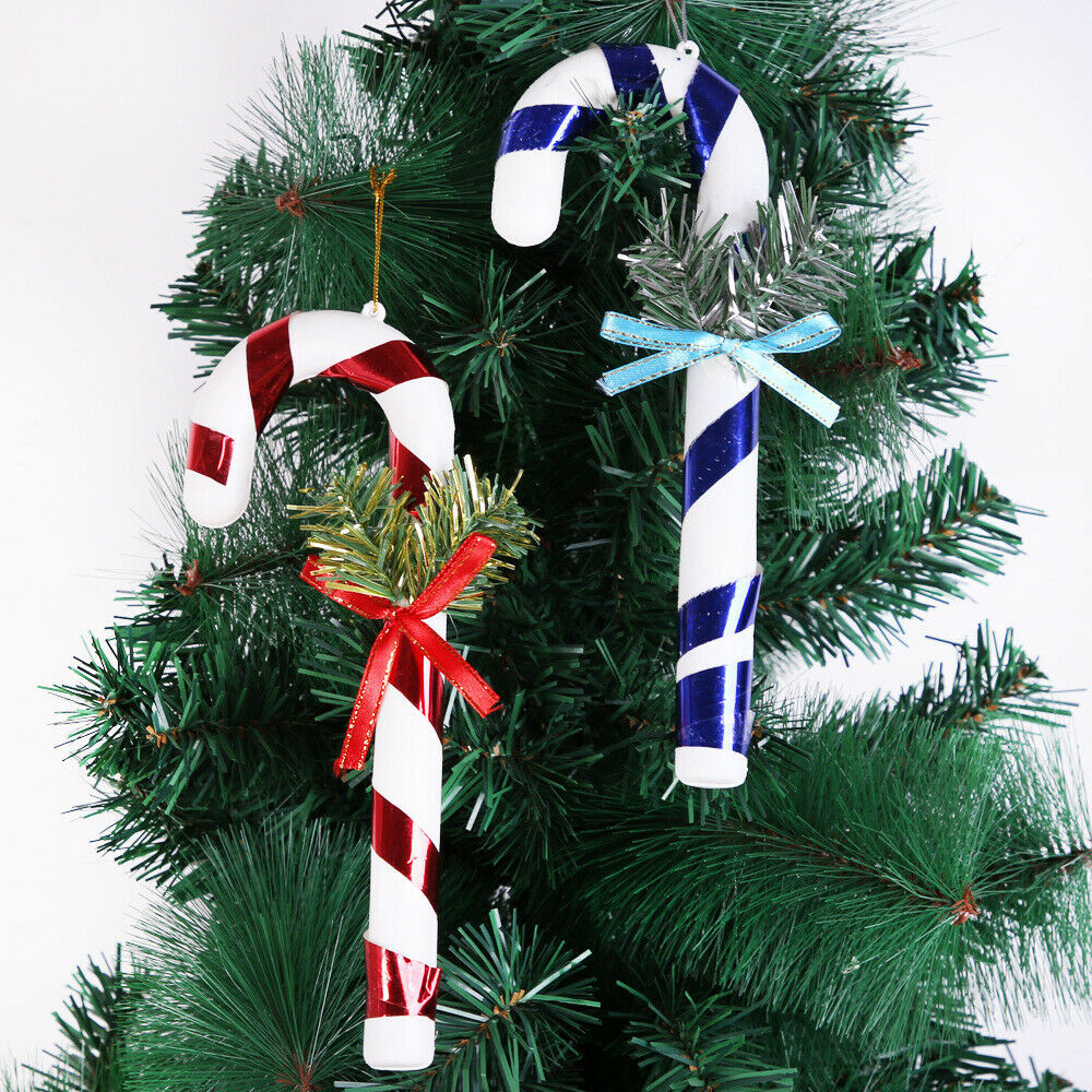 4PCS Large Christmas Cane Pendant Xmas Tree Hanging Party Ornament Decor Craft