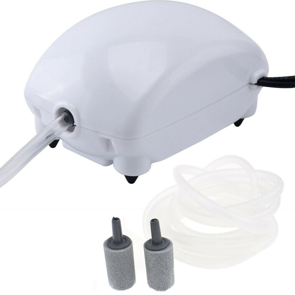 2M Silicone Aquarium Air Pump Clear Tube Hose Pipe+2pcs Air Stone For Fish Tank
