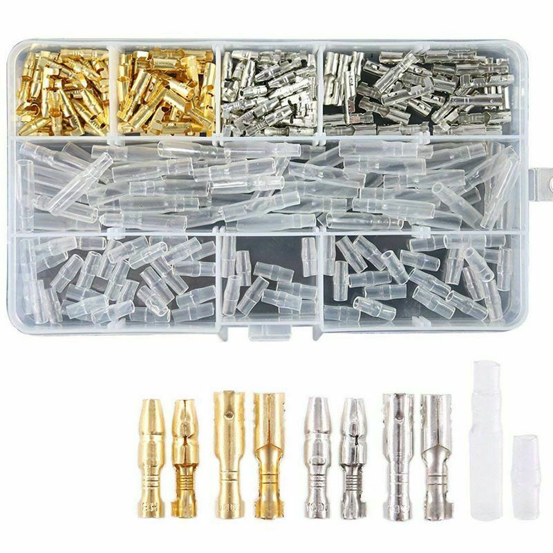 240Pcs Male and Female Terminals Wire Connector Block with Insulating Sleeves H8