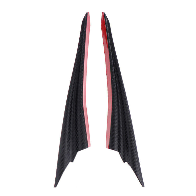 2Pcs Universal Car Front Bumper Lip Rubber Fin Splitter Spoiler Body Stic.l8