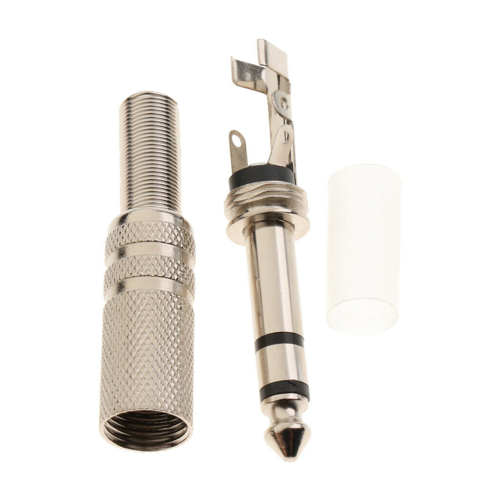 6.5mm Adapter Plug Stereo Audio Plug Nickel Plated Audio Cable Plug