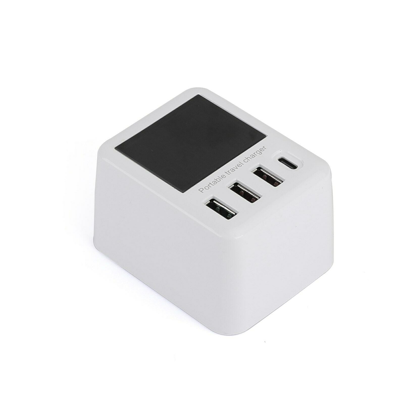 QC3.0 PD Type C USB Fast Charger 4 Ports 40W LED Display Travel Wall Charger US