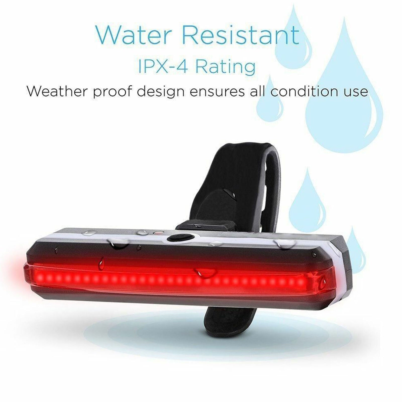 LED Bicycle Bike Cycling Front Rear Tail Light USB Rechargeable 6 Modes Lamp