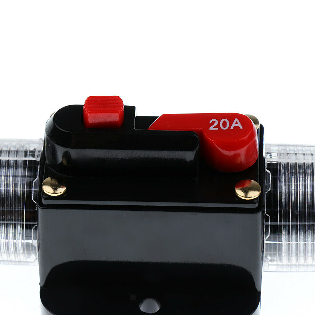 3X 12V-24V Car Audio Inline Manual Reset Circuit Breaker Fuse Switch 20AMP