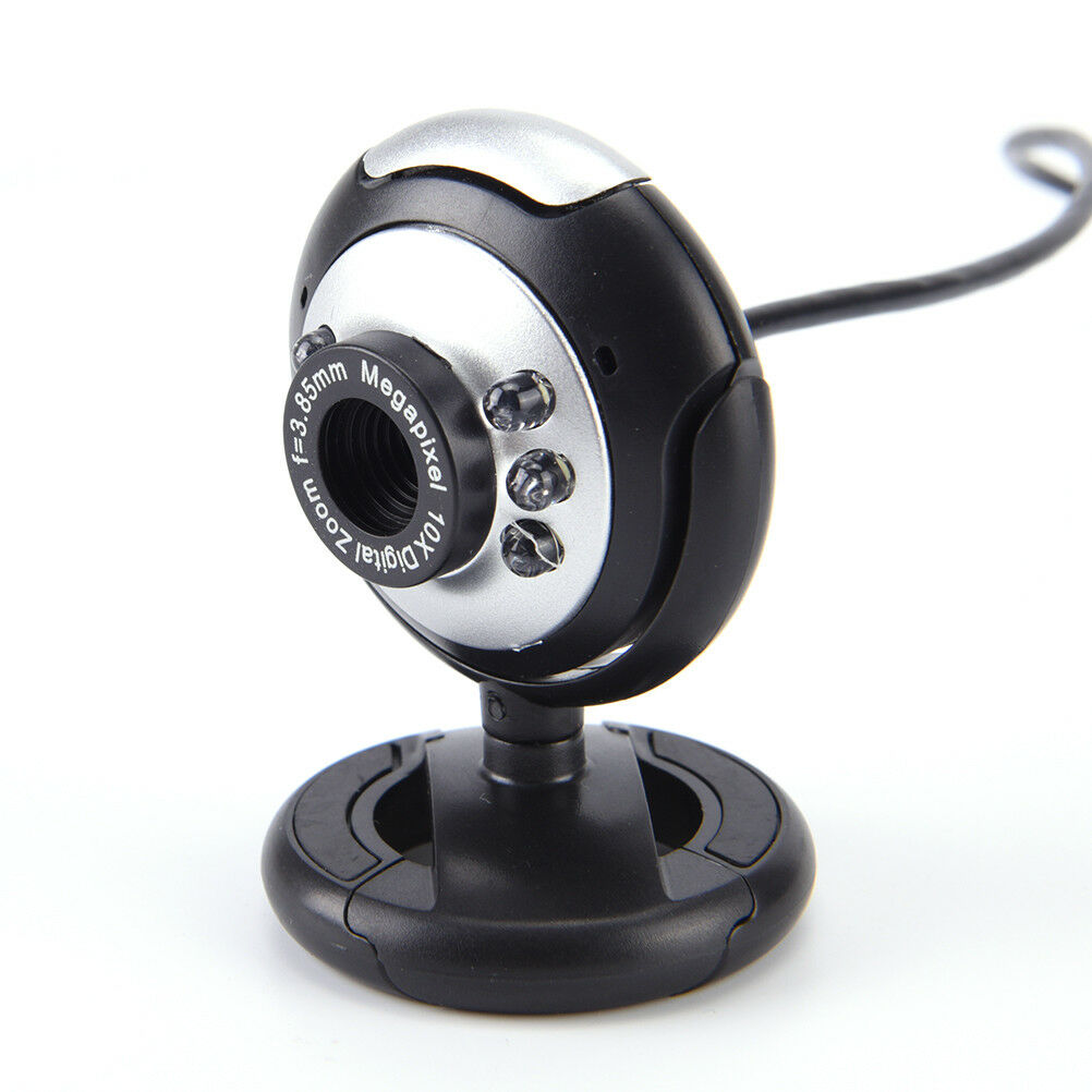 USB 50.0 M 6 LED Webcam Camera Web Cam With Built in Mic for Laptop Desk keJCDD