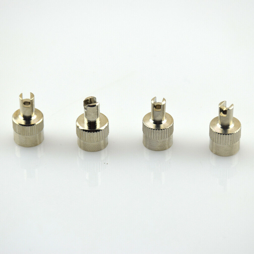 4pcs Valve Caps Car Wheel Tire Parts Stem Cover W/ Core Remover Tool