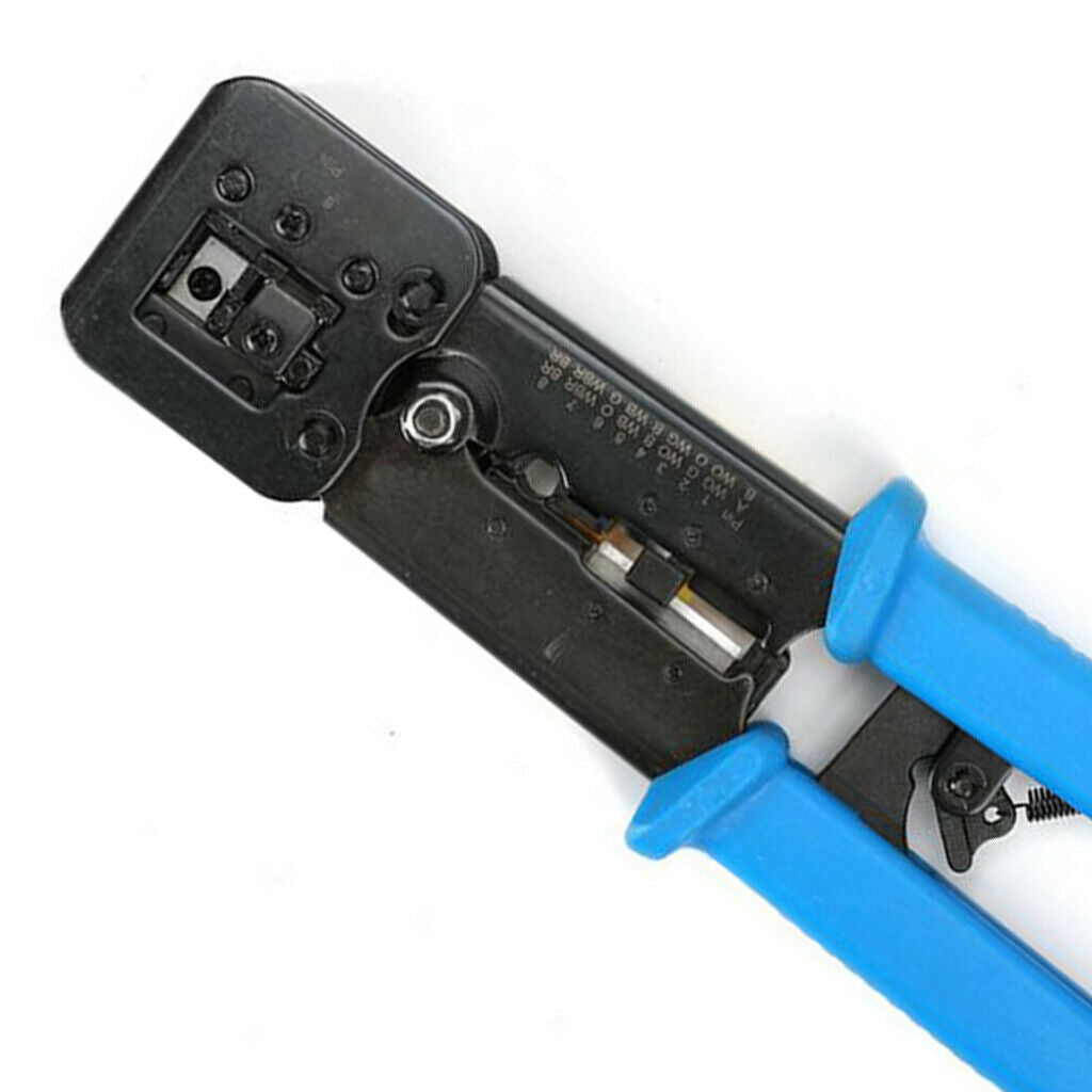 Crimping Tool Crimper RJ11 Ethernet Cutter Stripper Clamp Plier Blue