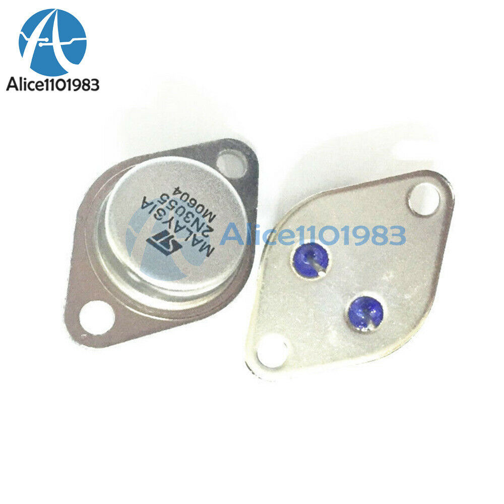 5PCS TRANSISTOR ST TO-3 2N3055 NPN AF Amp Audio Power Transistor 15A / 60V