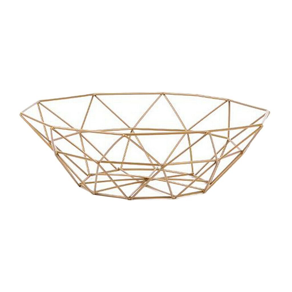 2Pcs Size_S Creative Metal Wire Fruit Snacks Basket Fruit Dish for
