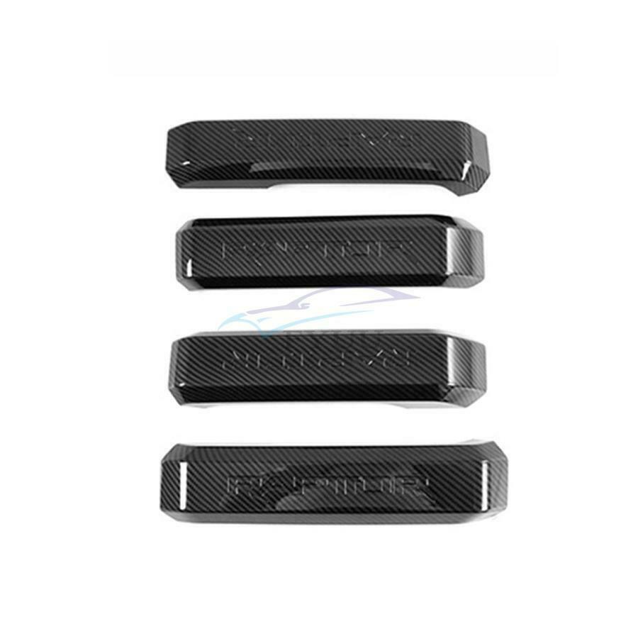 1 Set / 4PCS Carbon Fiber Interior Door Handle Trim For Ford F150 2015-2019