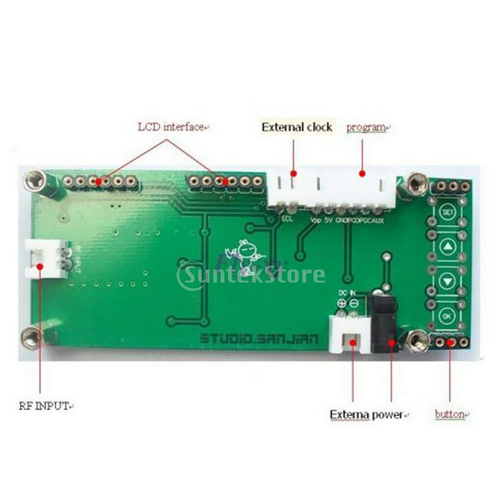 Signal Frequency Counter Cymometer Meter 0.1MHz-1200MHz for Ham Radio Green