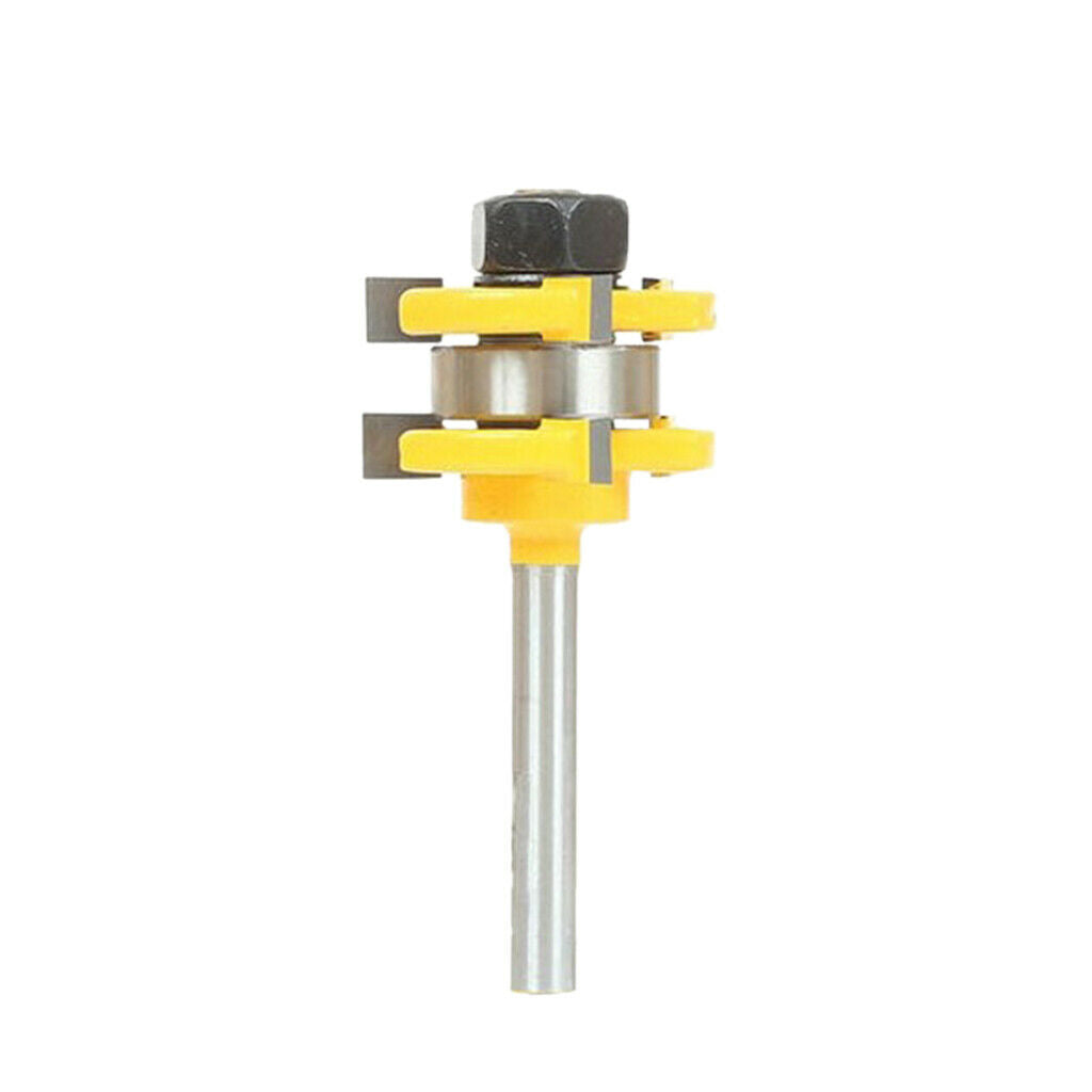 2Pieces Tongue&Groove Router Bit Set T- Slot 1/4" Shank For Woodworking Tool