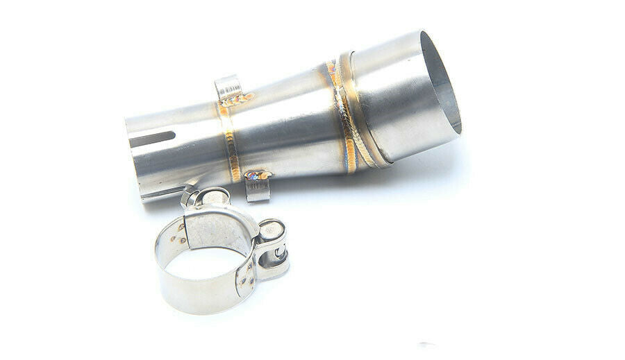 Motorcycle Exhaust Pipe Middle Section Muffler Link Pipe Premium Stainless Steel