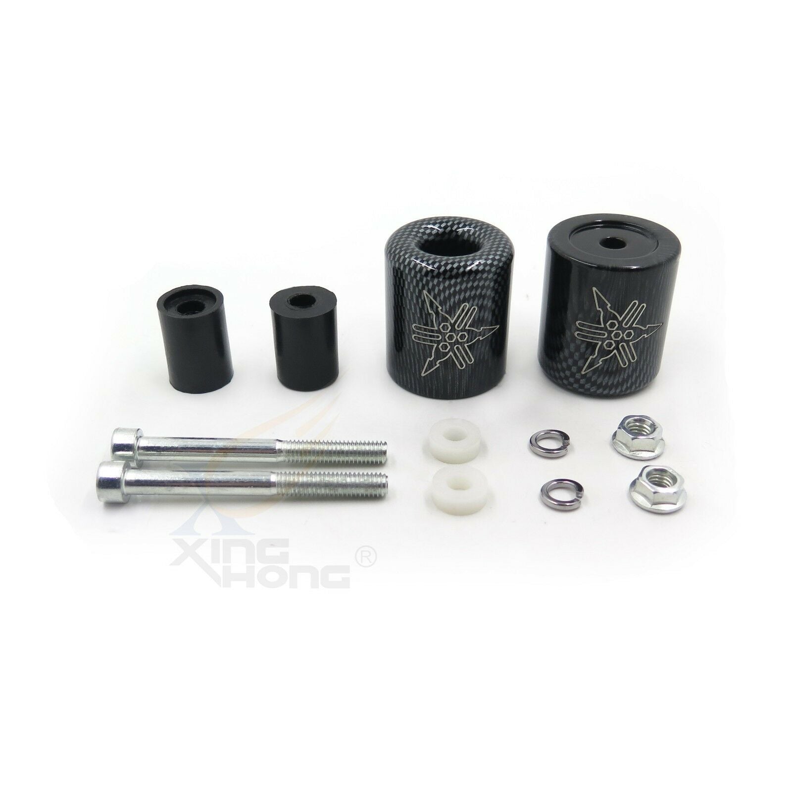 Carbon Rubber Handlebar Bar End Slider For Yamaha FJR-1300 03-10