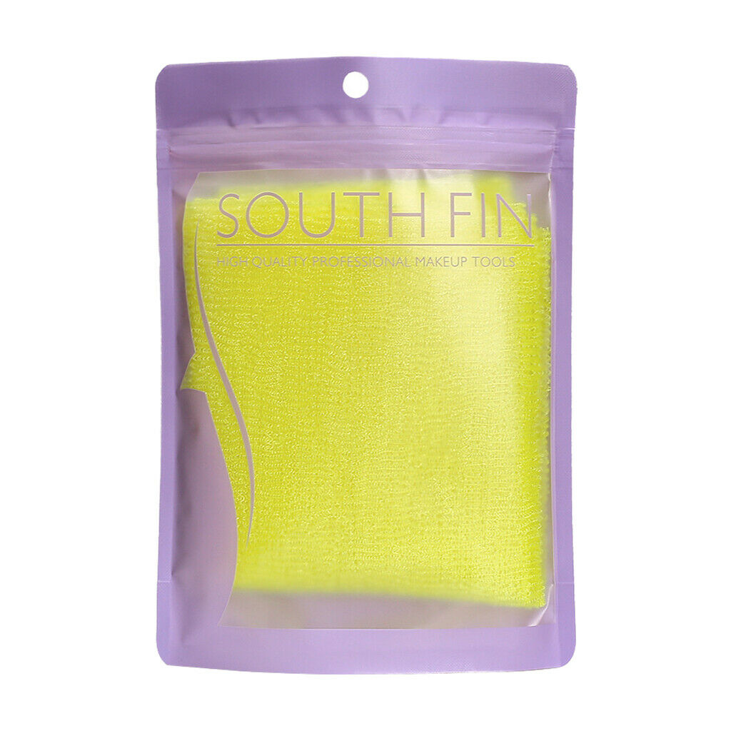 2 lot Exfoliating Back Strap Bath Cloth Body Cleaning Adults/Kids Red+Yellow