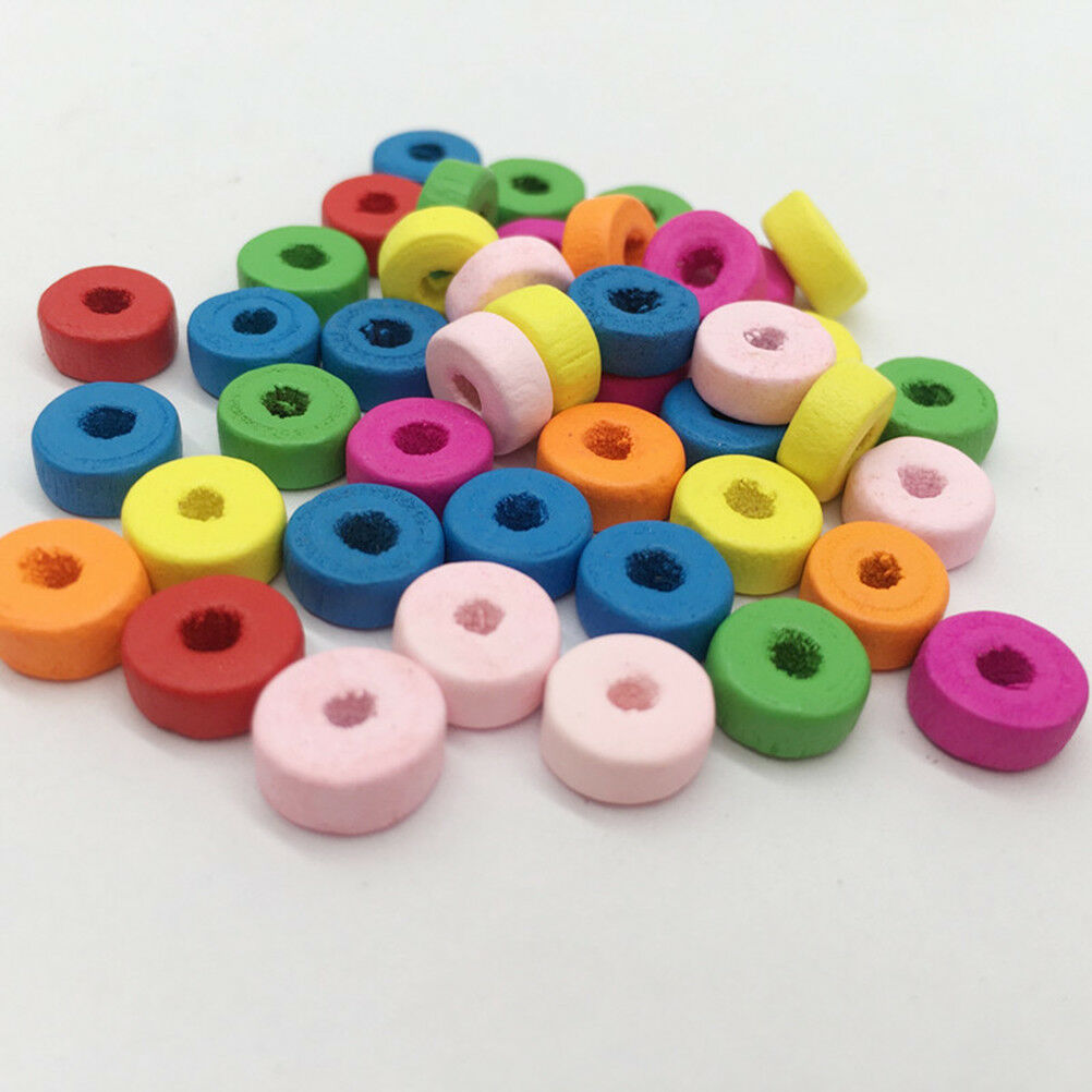 100x mixed wooden spacer beading beads wood bead jewelry accessories .l8