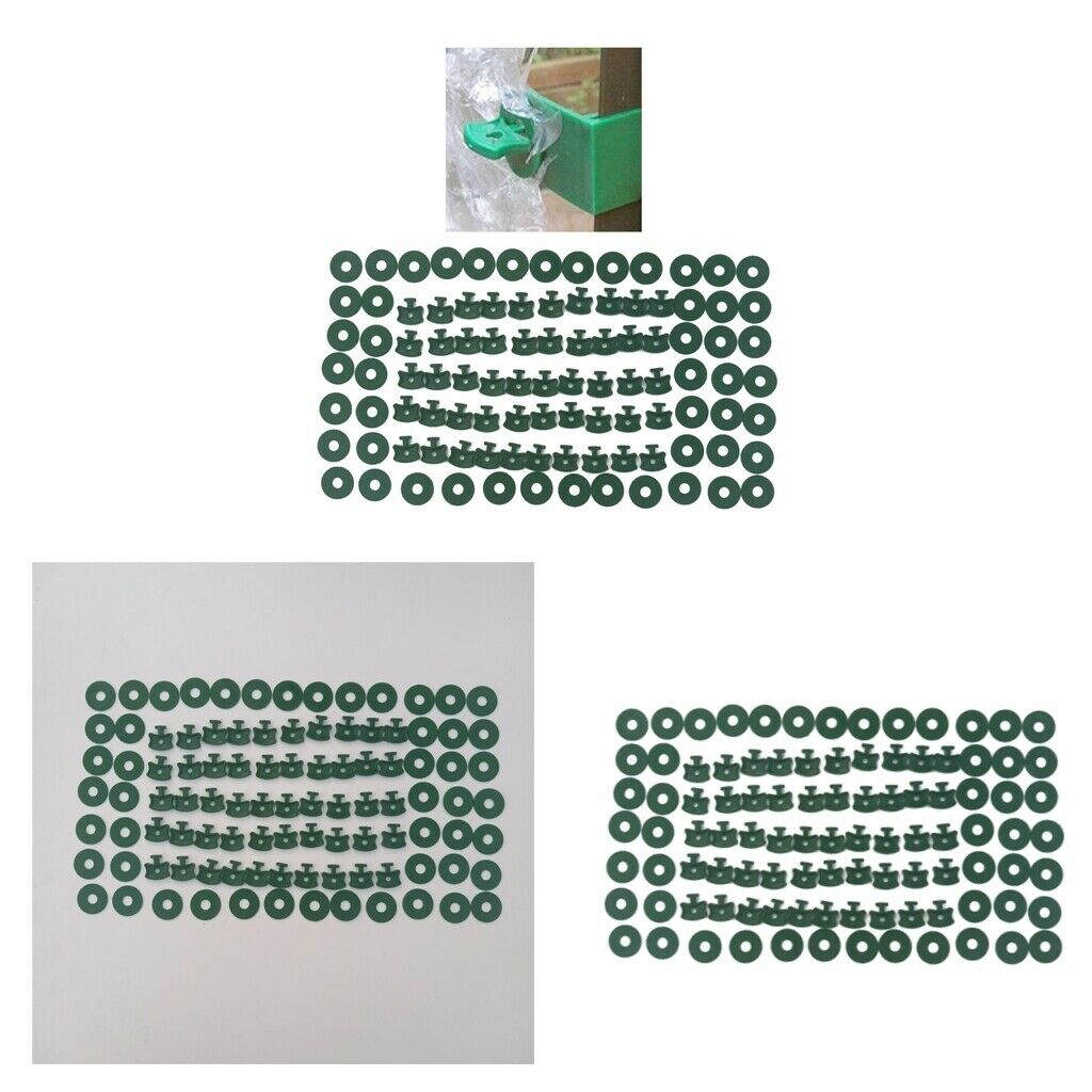 150Pcs Garden Greenhouse Twist Clips Washers Set for Greenhouse Vegetables