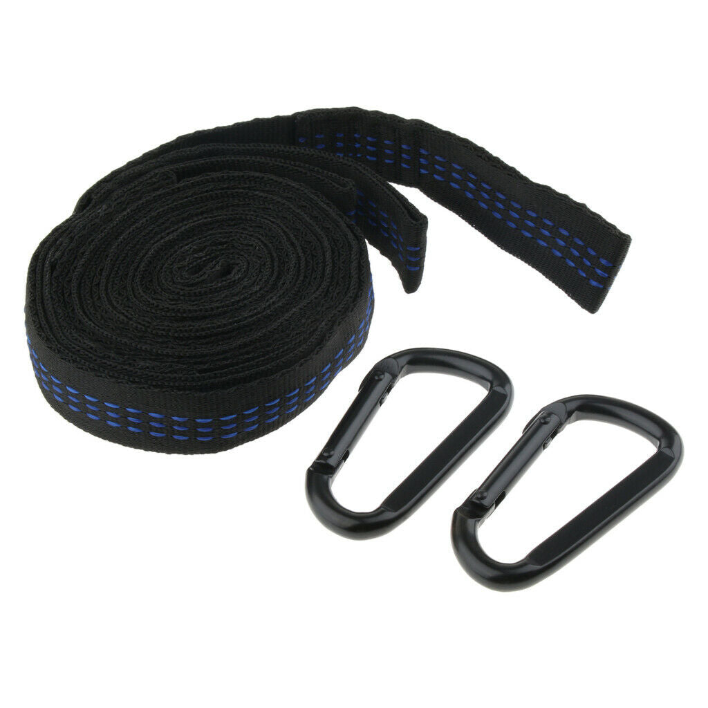 Hammock Hanging Straps Set 2 X Straps With 2 X Carabiners