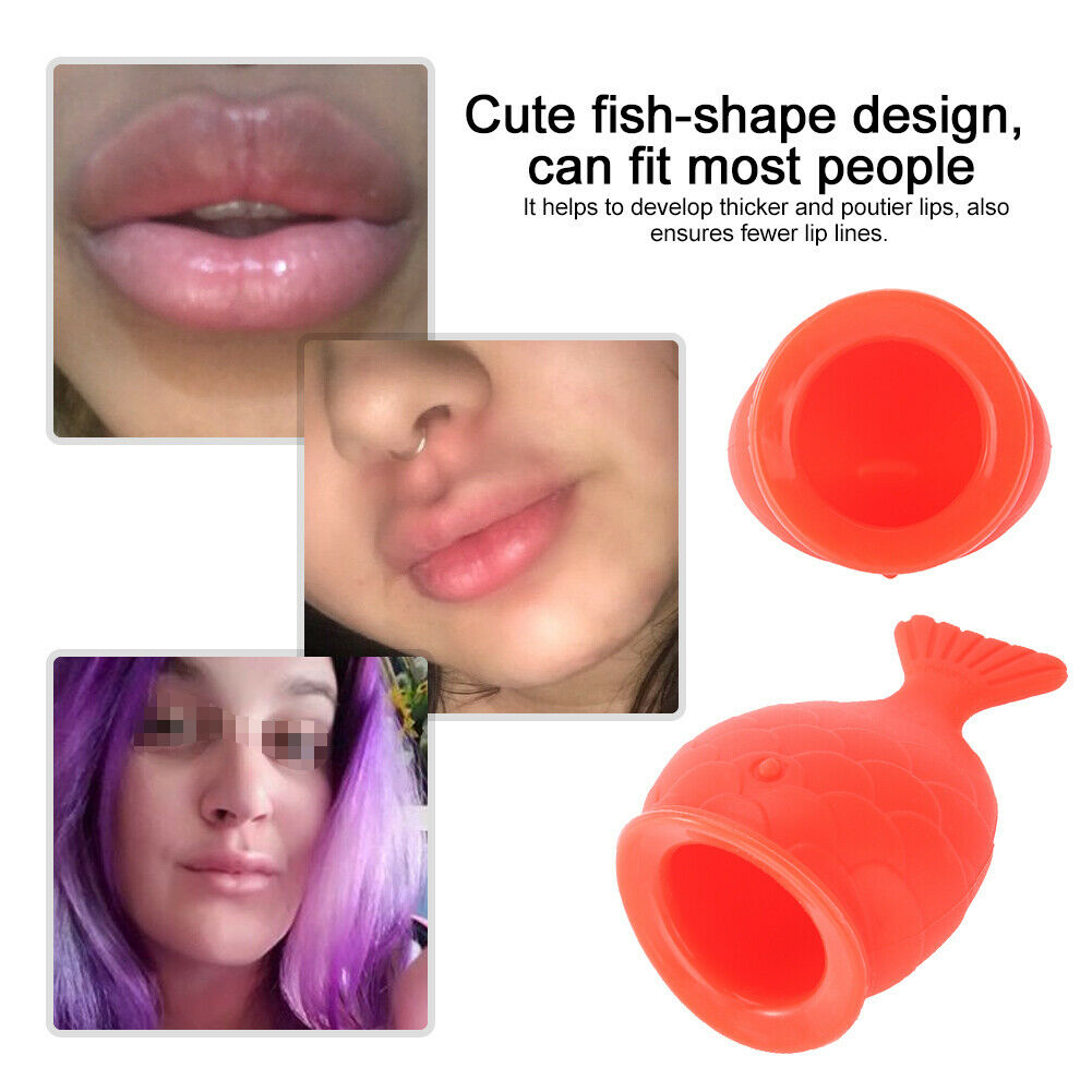 Women Full Lip Plumper Enhancer Lips Silicone Tools Fish Labium Mouth Pout Shape