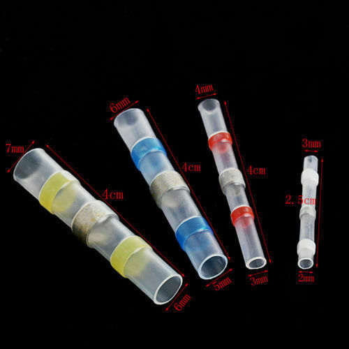 40pcs 4 Sizes Solder Sleeve Heat Shrink Tube Wire Terminal Waterproof Connectors