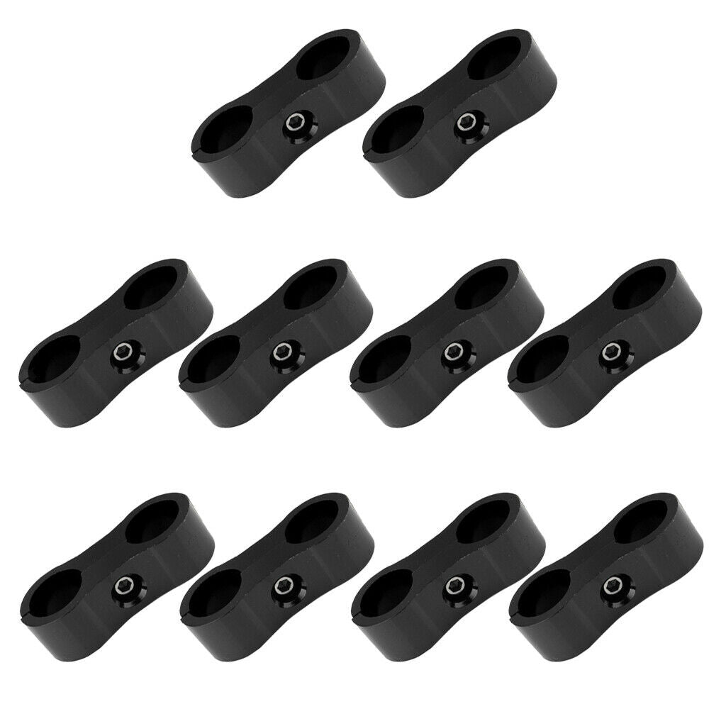 10 pieces AN6 fuel line hose separator clamp fitting adapter bracket