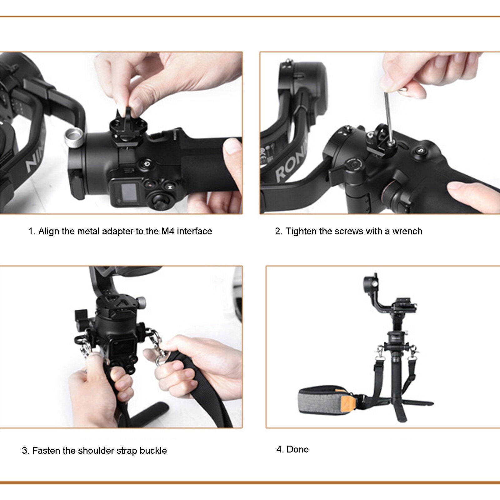 for RSC 2/RS 2/Ronin-SC/S Gimbal Camera Shoulder Neck Strap Adjust Lanyard Belt