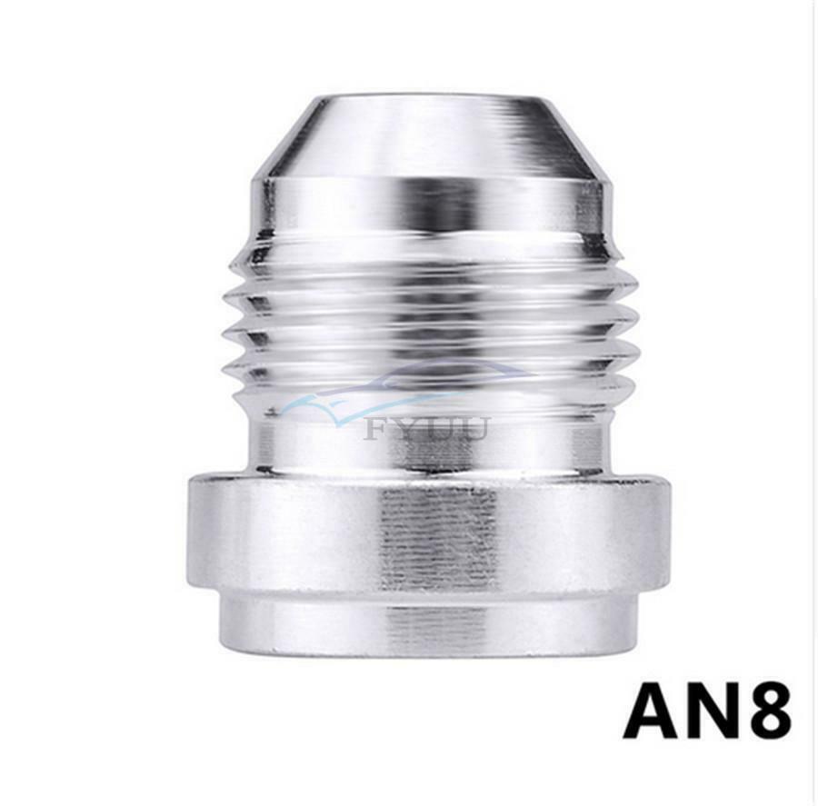 2 Pieces Aluminum Alloy Male Weld Hose Fitting Adapter For ID 11.2mm Oil Pipe