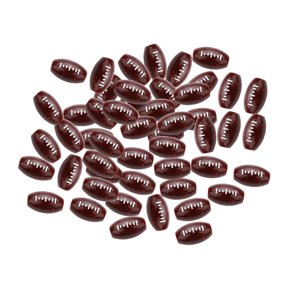 50pcs Rugby Spacer Loose Beads Charm Fit European Bracelet Jewelry Making