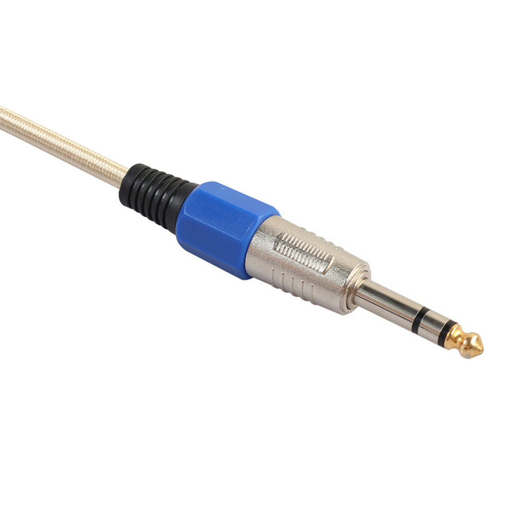 6.35mm Male to Male Stereo Audio Aux Cable 100cm