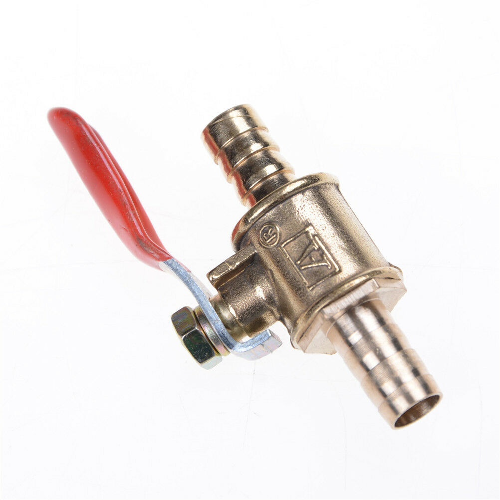 10mm Hose Barb Inline Brass Water/Air Gas Fuel Line Shut-off Ball Valv.l8