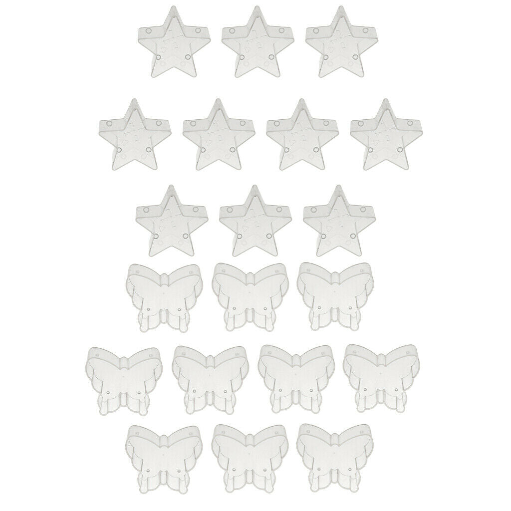 20 PCS Clear Plastic Tealight Cups Cute Candle Mold Wax Containers Crafts