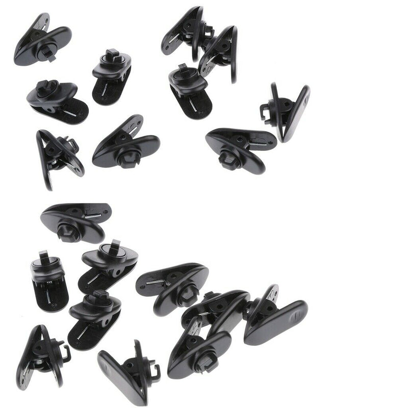 lot Earphone Headphone Mic Tidy Cable Wire Lapel Collar Clip holder Black