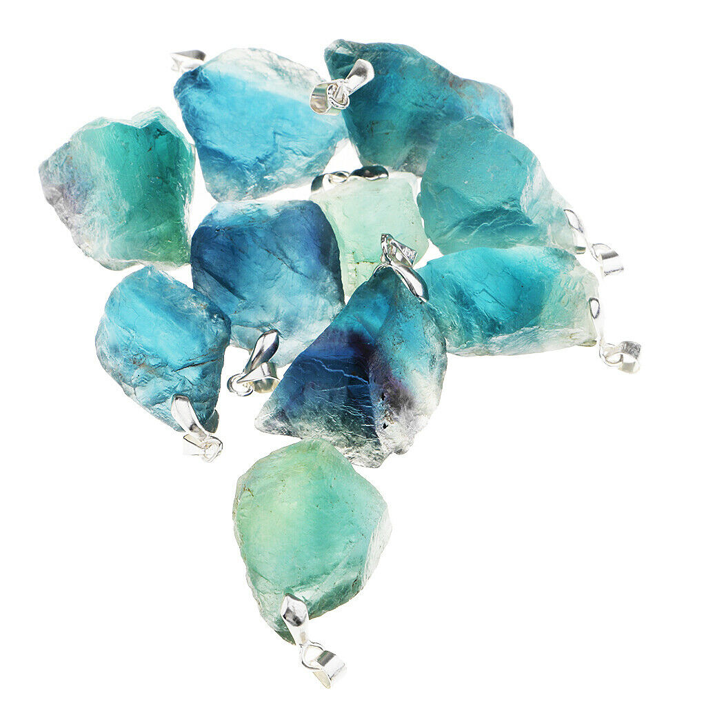 Green Blue Fluorite Pendant Crystal Pendant Blessing Lucky Pendant Girl Gift