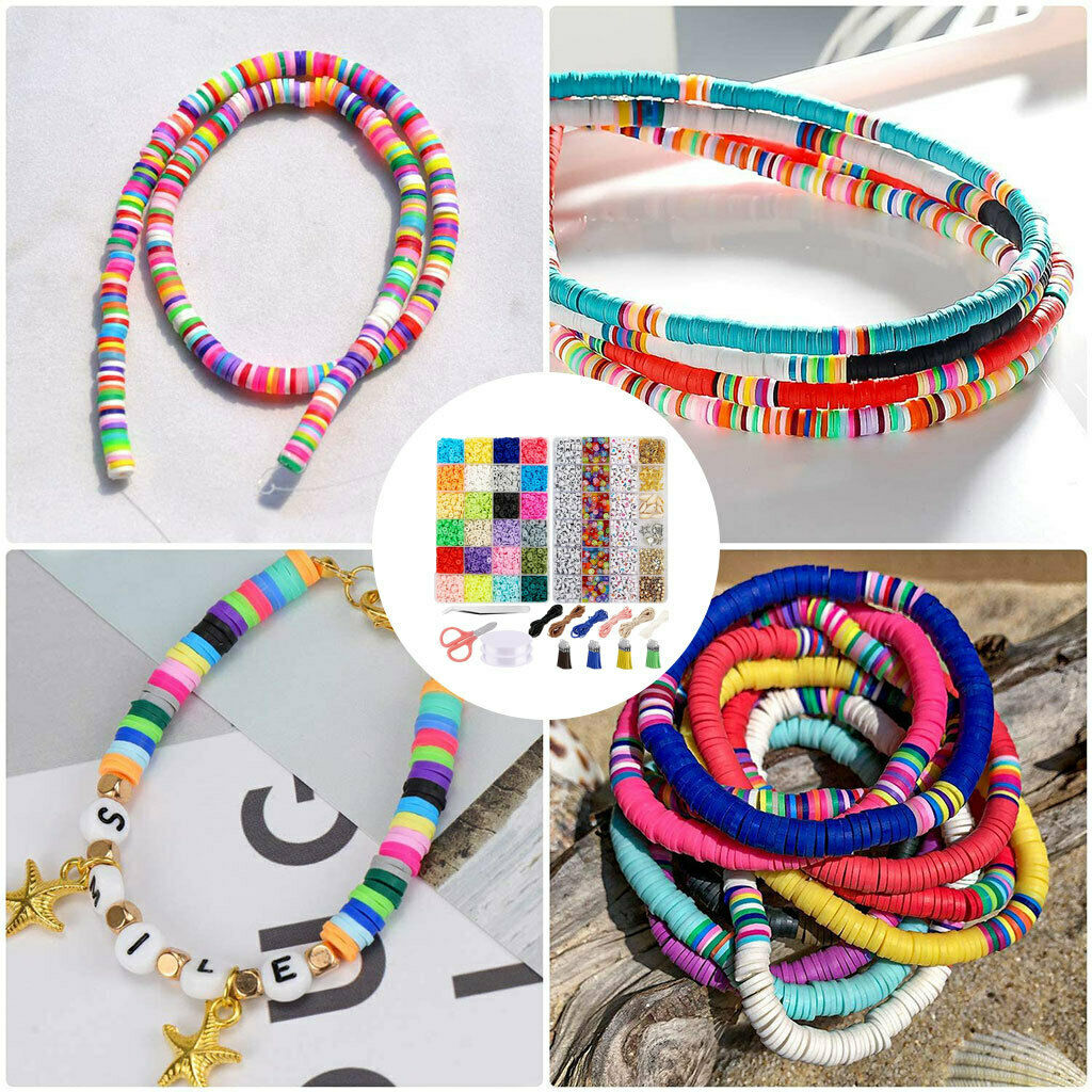 6000Pcs DIY Jewelry Accessories Shell Handmade Letter Beads Retro for Women