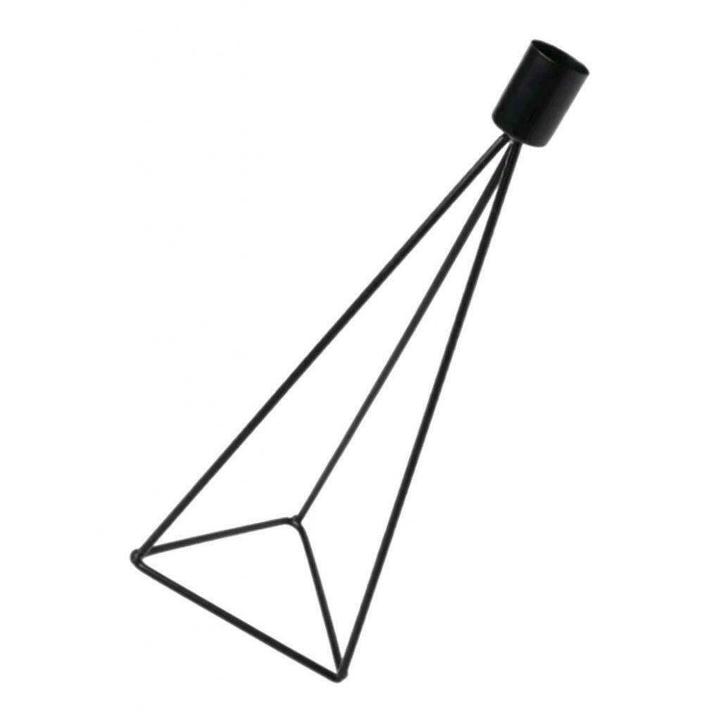2 lot Geometry Iron Candlestick Candle Holder  Tea Light Holder f/ Decor