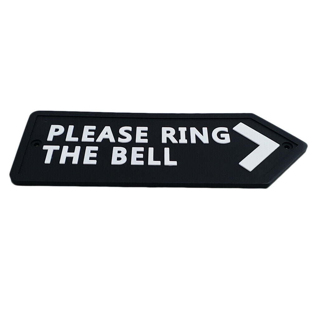 Flexible PVC Door Reminding Yard Sign In/Outdoor Beach PLEASE RING THE BELL