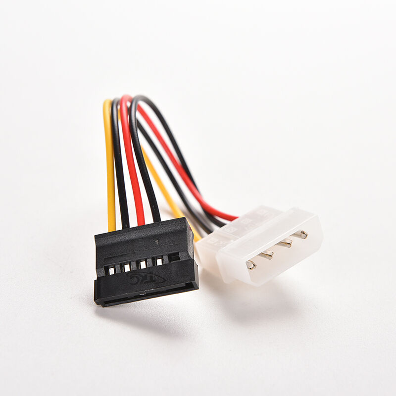 2X 4-Pin IDE Molex to 15-Pin Serial ATA SATA Hard Drive Power Adapter Cabl.l8
