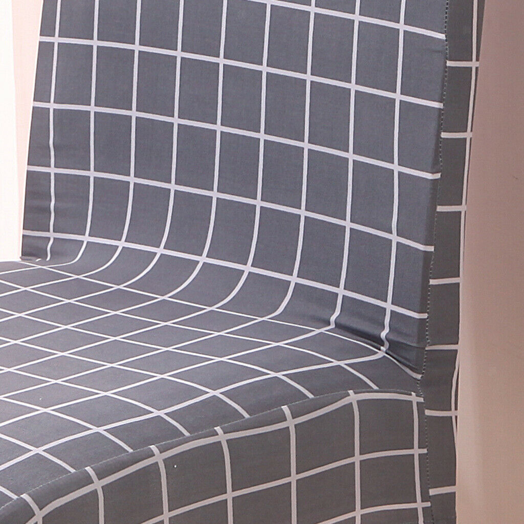 Dining Chair Covers Chair Protection Stretch Cover Home Decor Gray Plaid
