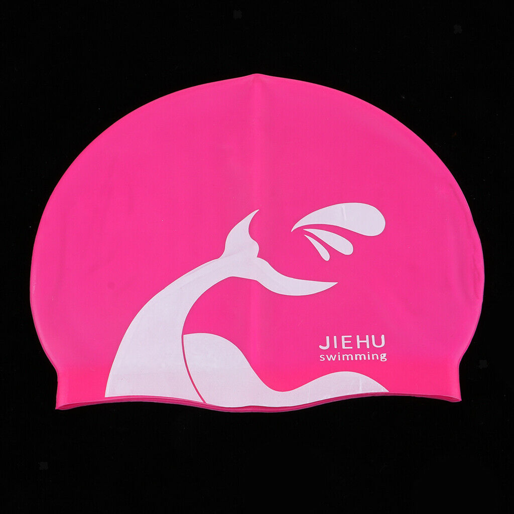 Swim Caps Waterproof Unisex Premium Silicone No-Slip Swimming Hat Pink