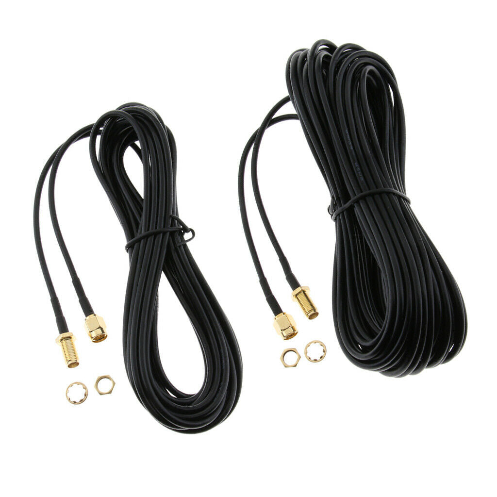 Lovoski RP-SMA Male to Female Wifi Antenna Adapter Extension Cable 5m/10m