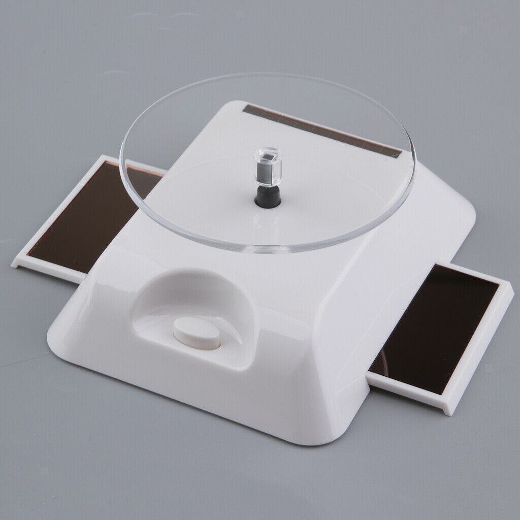 Solar Powered Display Stand A White Turntable