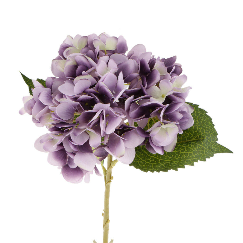 Artificial Silk Hydrangea Flower Bridal Home Garden Party Decor Craft Purple