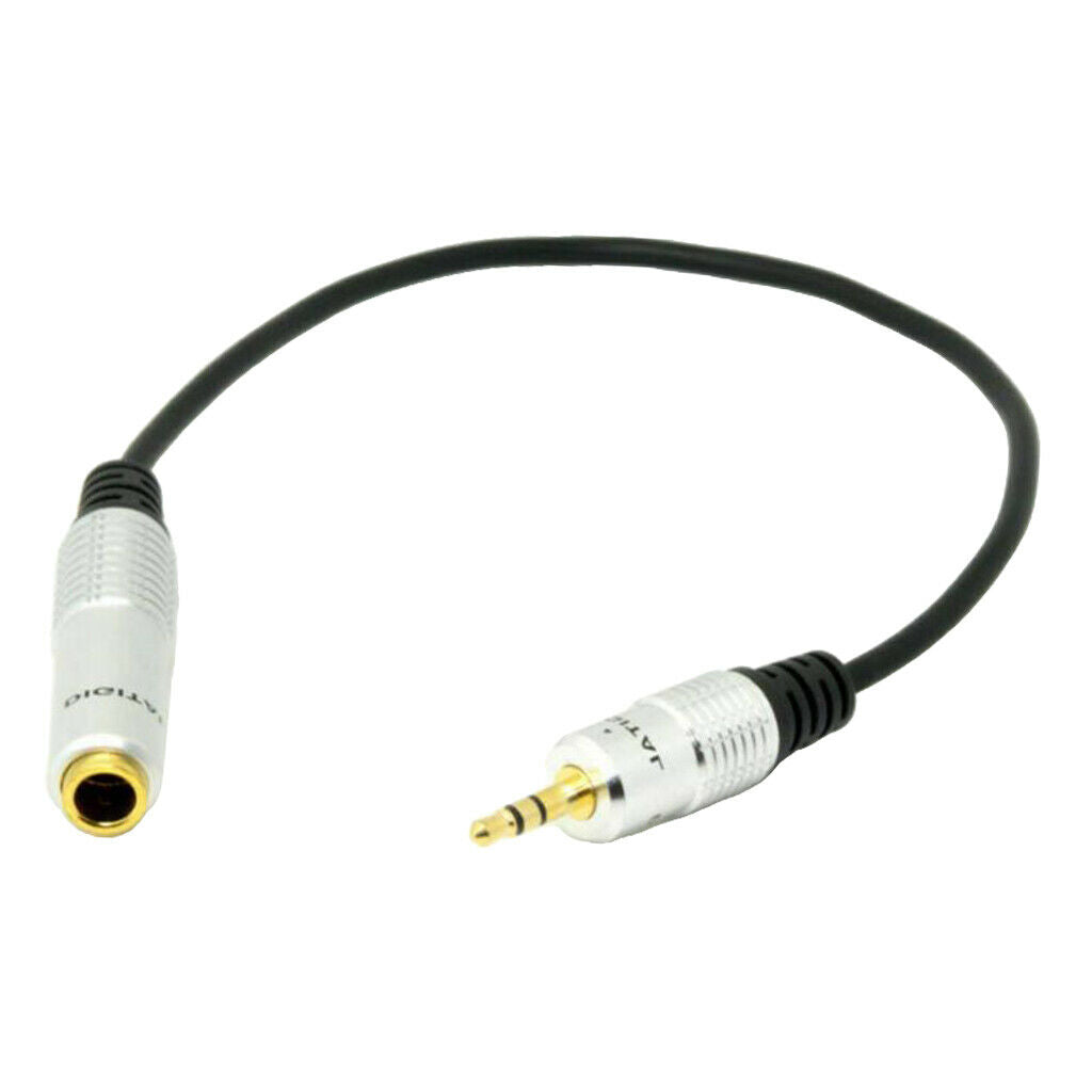 Audio 6.35mm 1/4" Female to 3.5mm 1/8" Male Stereo Cable Cord 30cm New