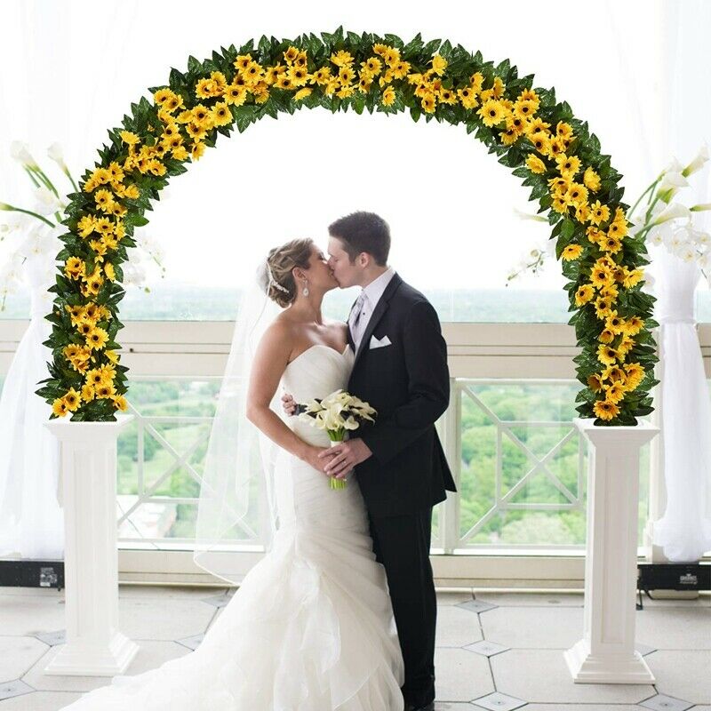 2 Pack Artificial Sunflower Garland Silk Sunflower Vine Artificial Flowers WitZ6